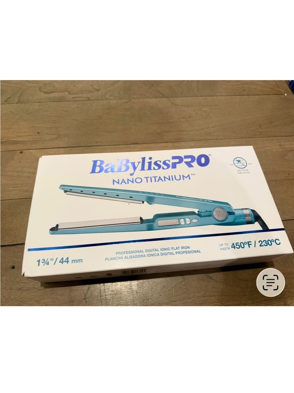 BaBylissPRO Nano Titanium 1 3/4”Flat Iron Blue/Teal NEW